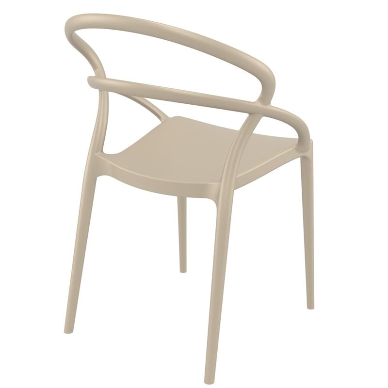 Compamia Pia Patio Dining Chair in Taupe