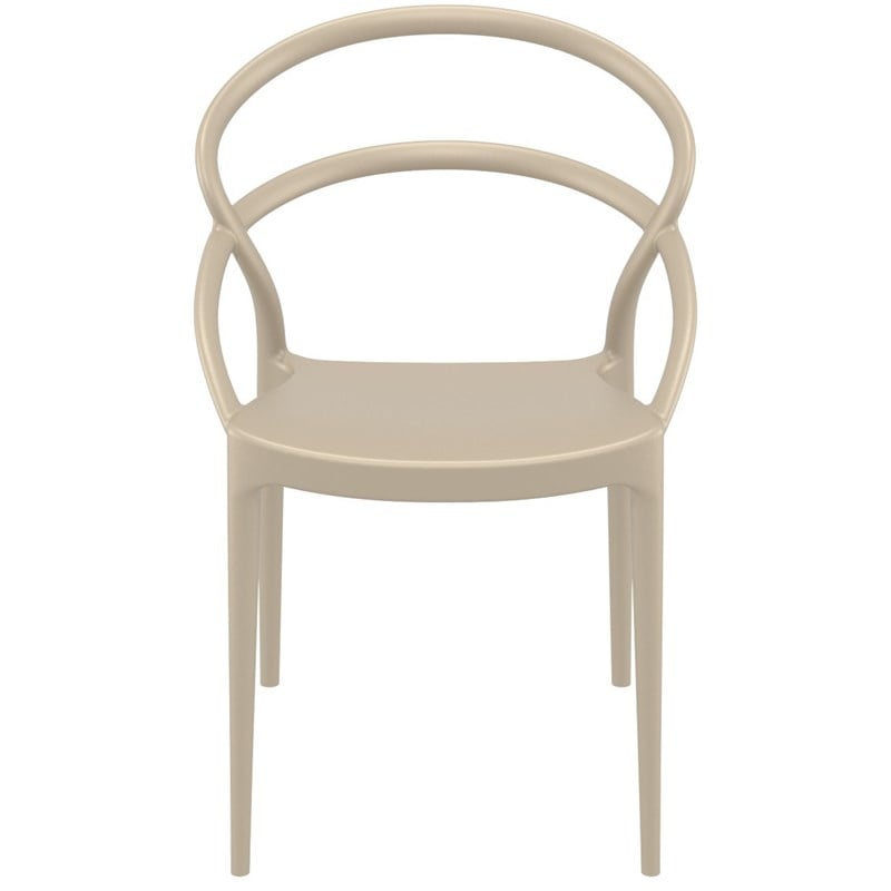 Compamia Pia Patio Dining Chair in Taupe
