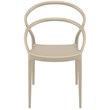 Compamia Pia Patio Dining Chair in Taupe