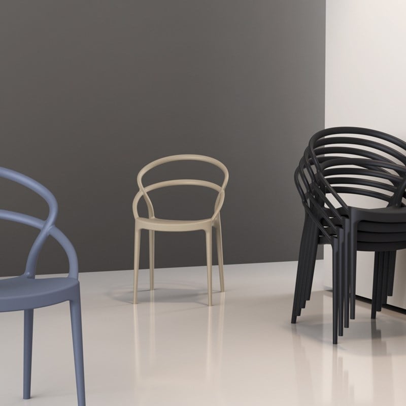 Compamia Pia Patio Dining Chair in Taupe