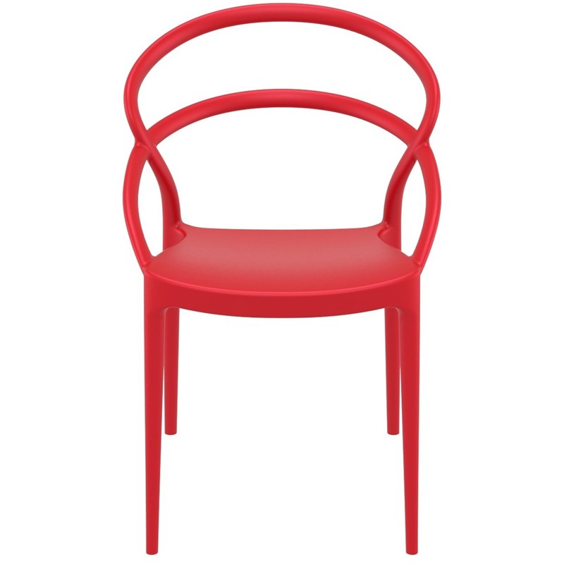 Compamia Pia Patio Dining Chair in Red