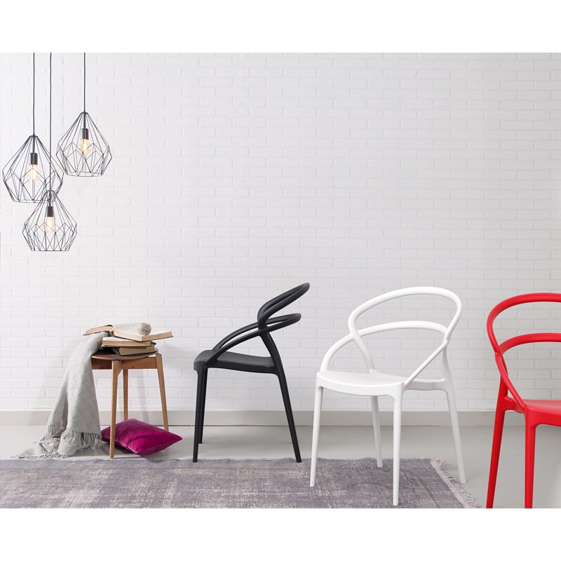 Compamia Pia Patio Dining Chair in Red