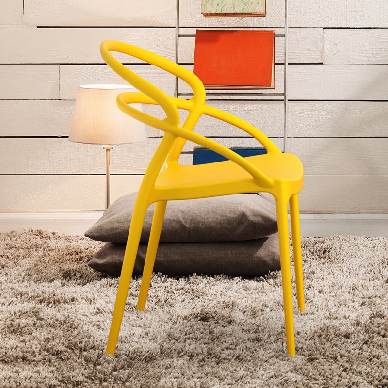 Compamia Pia Patio Dining Chair in Yellow