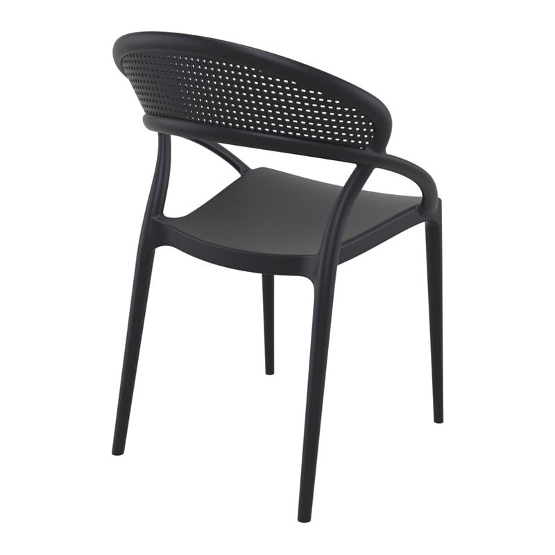 Compamia Sunset Patio Dining Chair in Black