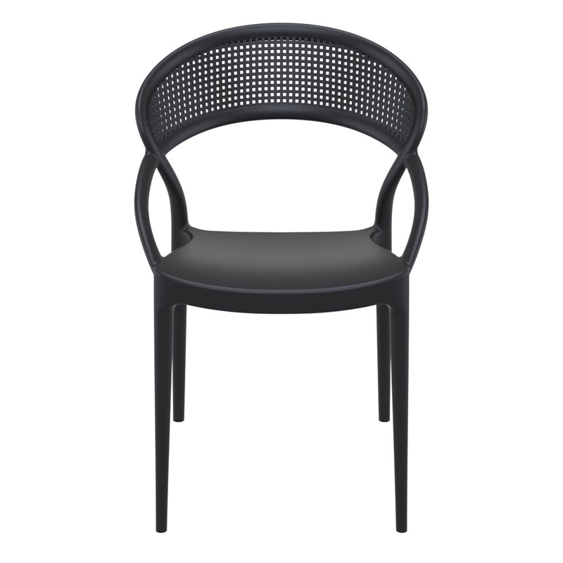 Compamia Sunset Patio Dining Chair in Black
