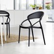 Compamia Sunset Patio Dining Chair in Black