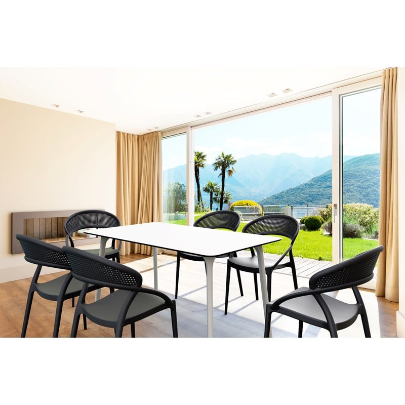 Compamia Sunset Patio Dining Chair in Black