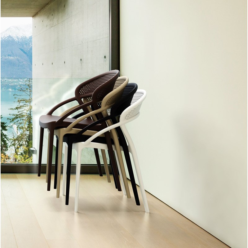 Compamia Sunset Patio Dining Chair in White