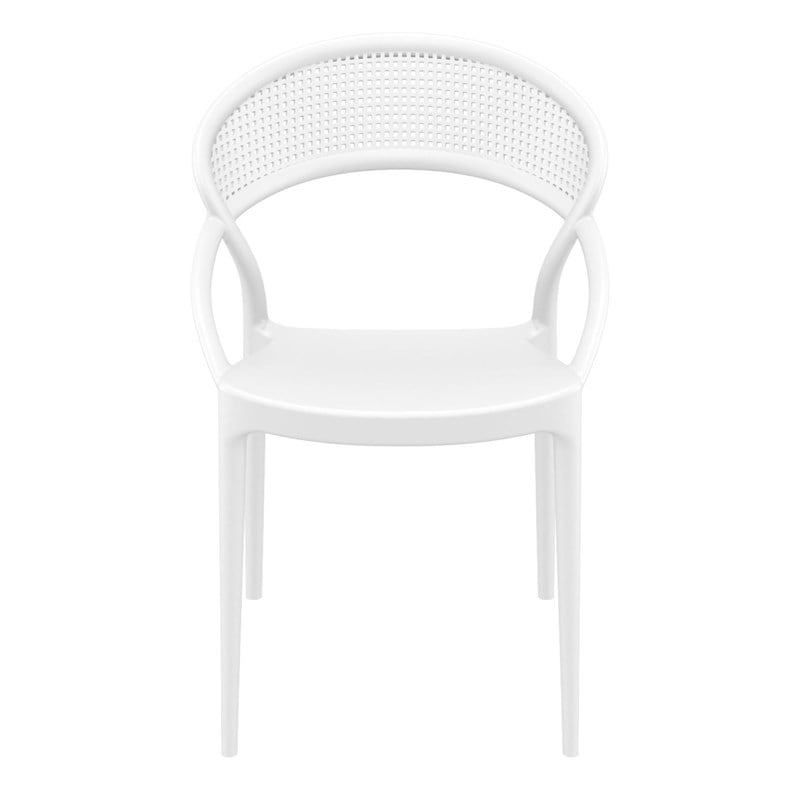 Compamia Sunset Patio Dining Chair in White