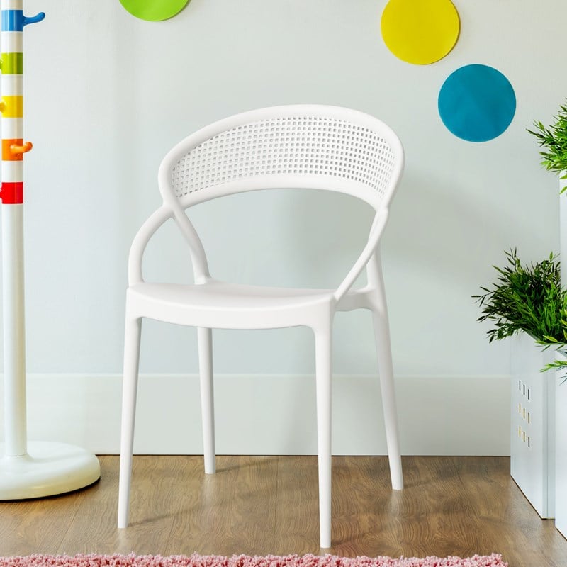 Compamia Sunset Patio Dining Chair in White