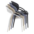 Compamia Sunset Patio Dining Chair in Dark Gray