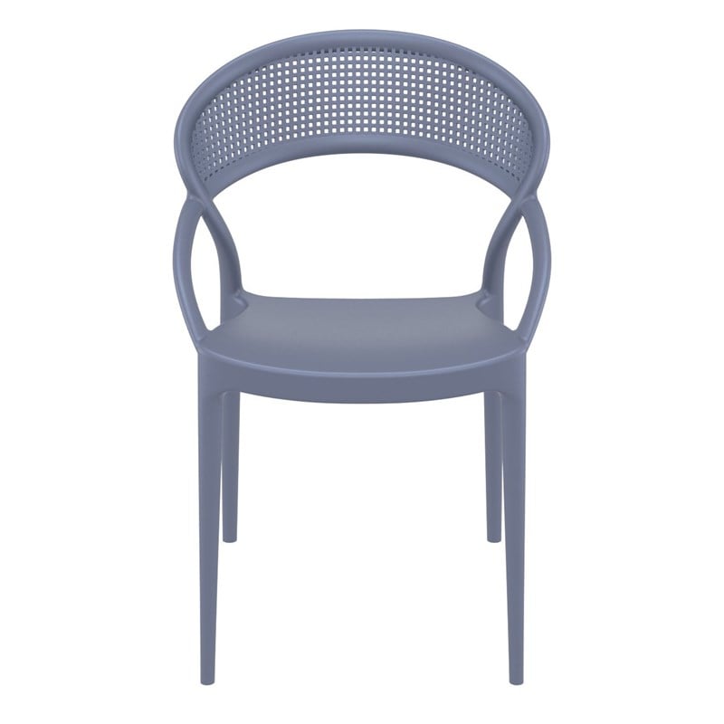 Compamia Sunset Patio Dining Chair in Dark Gray