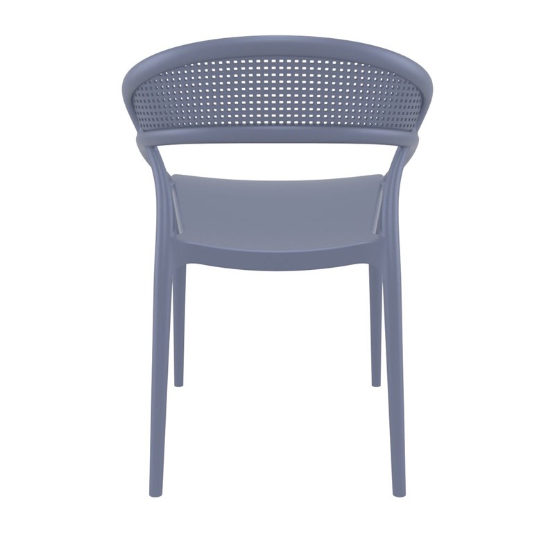 Compamia Sunset Patio Dining Chair in Dark Gray