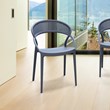 Compamia Sunset Patio Dining Chair in Dark Gray