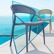 Compamia Sunset Patio Dining Chair in Dark Gray