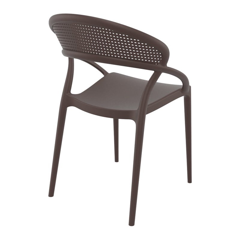 Compamia Sunset Patio Dining Chair in Brown