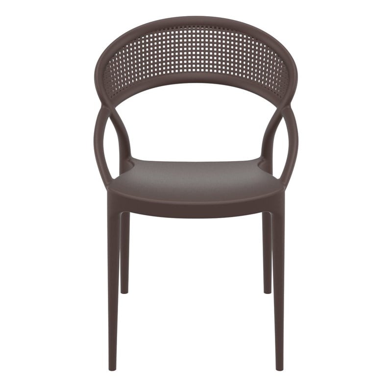 Compamia Sunset Patio Dining Chair in Brown