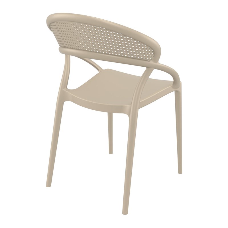 Compamia Sunset Patio Dining Chair in Taupe