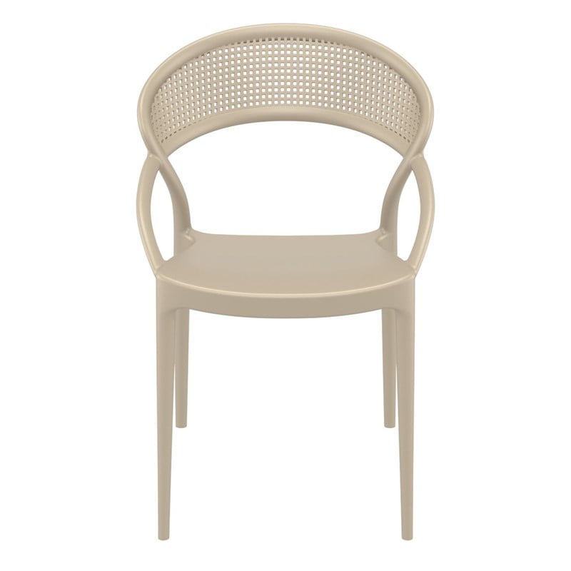 Compamia Sunset Patio Dining Chair in Taupe