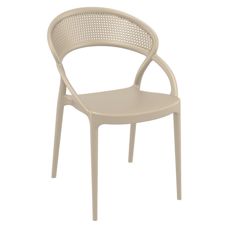 Compamia Sunset Patio Dining Chair in Taupe