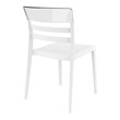 Compamia Moon Patio Dining Chair in White Transparent Clear