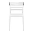 Compamia Moon Patio Dining Chair in White Transparent Clear