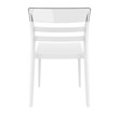 Compamia Moon Patio Dining Chair in White Transparent Clear