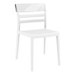 Compamia Moon Patio Dining Chair in White Transparent Clear