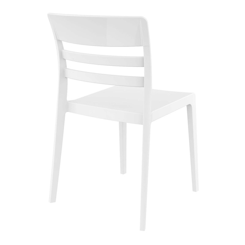 Compamia Moon Patio Dining Chair in White Glossy White