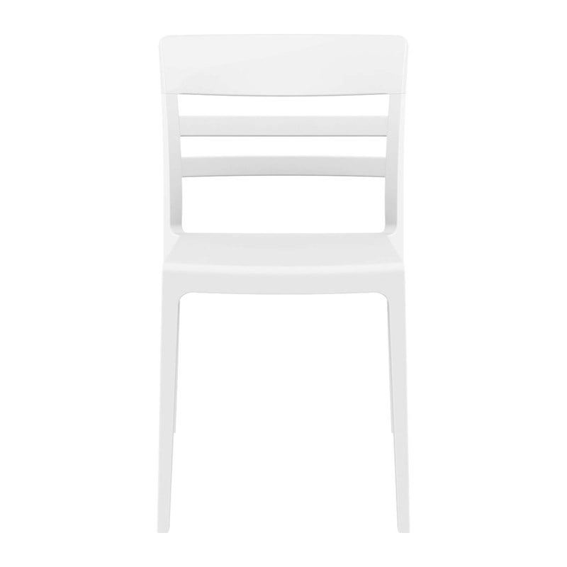 Compamia Moon Patio Dining Chair in White Glossy White