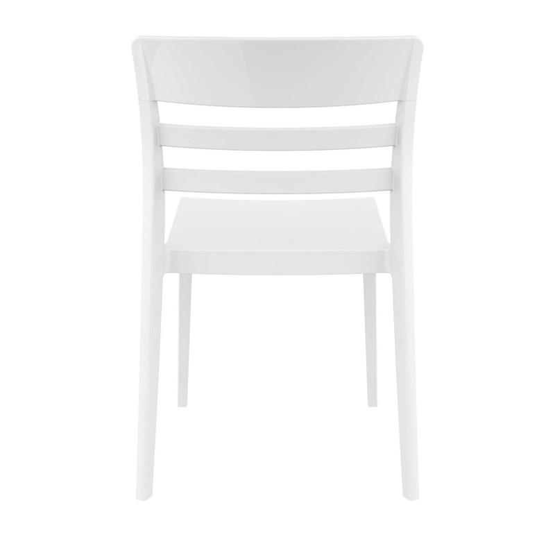 Compamia Moon Patio Dining Chair in White Glossy White