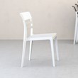 Compamia Moon Patio Dining Chair in White Glossy White