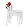 Compamia Moon Patio Dining Chair in White Glossy White
