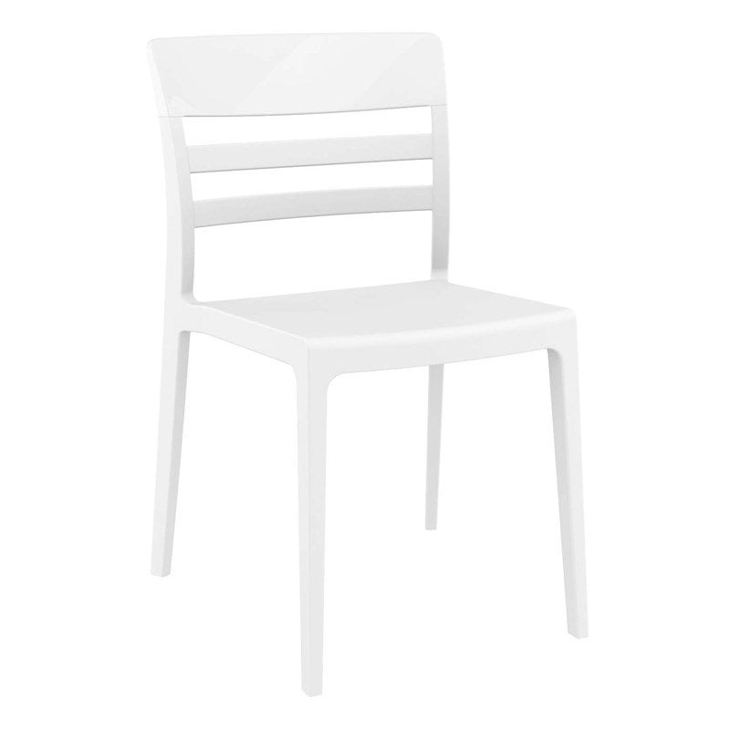 Compamia Moon Patio Dining Chair in White Glossy White