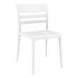 Compamia Moon Patio Dining Chair in White Glossy White