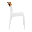 Compamia Moon Patio Dining Chair in White Transparent Amber