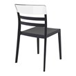 Compamia Moon Patio Dining Chair in Black Transparent Clear