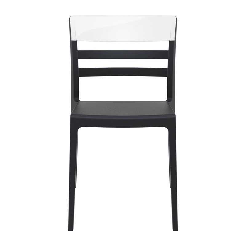 Compamia Moon Patio Dining Chair in Black Transparent Clear