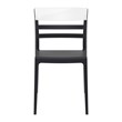 Compamia Moon Patio Dining Chair in Black Transparent Clear