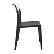 Compamia Moon Patio Dining Chair in Black Transparent Clear