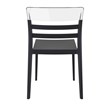 Compamia Moon Patio Dining Chair in Black Transparent Clear