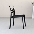 Compamia Moon Patio Dining Chair in Black Transparent Clear