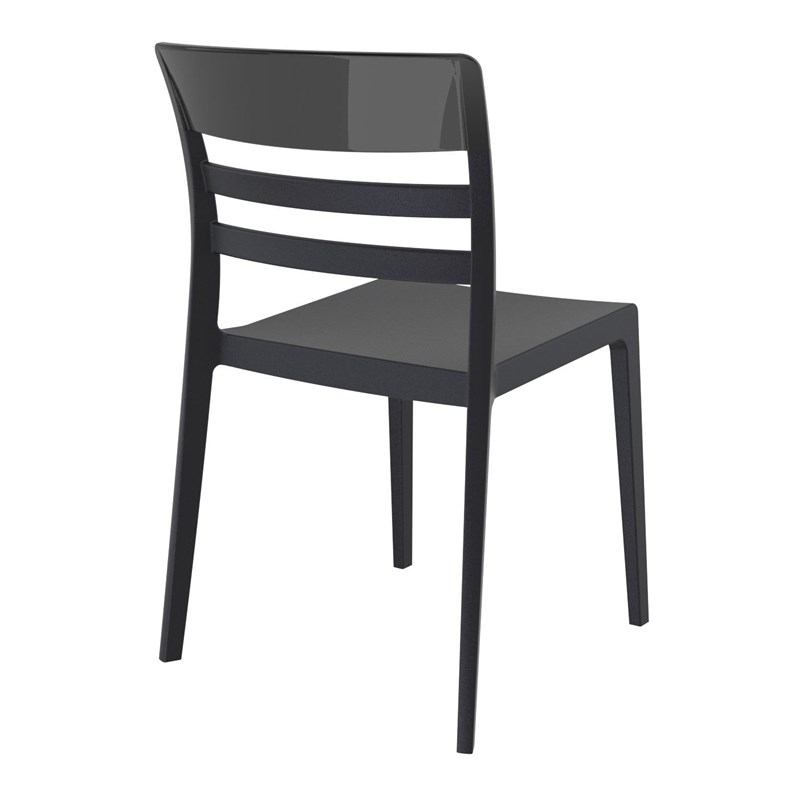 Compamia Moon Patio Dining Chair in Black Transparent Black
