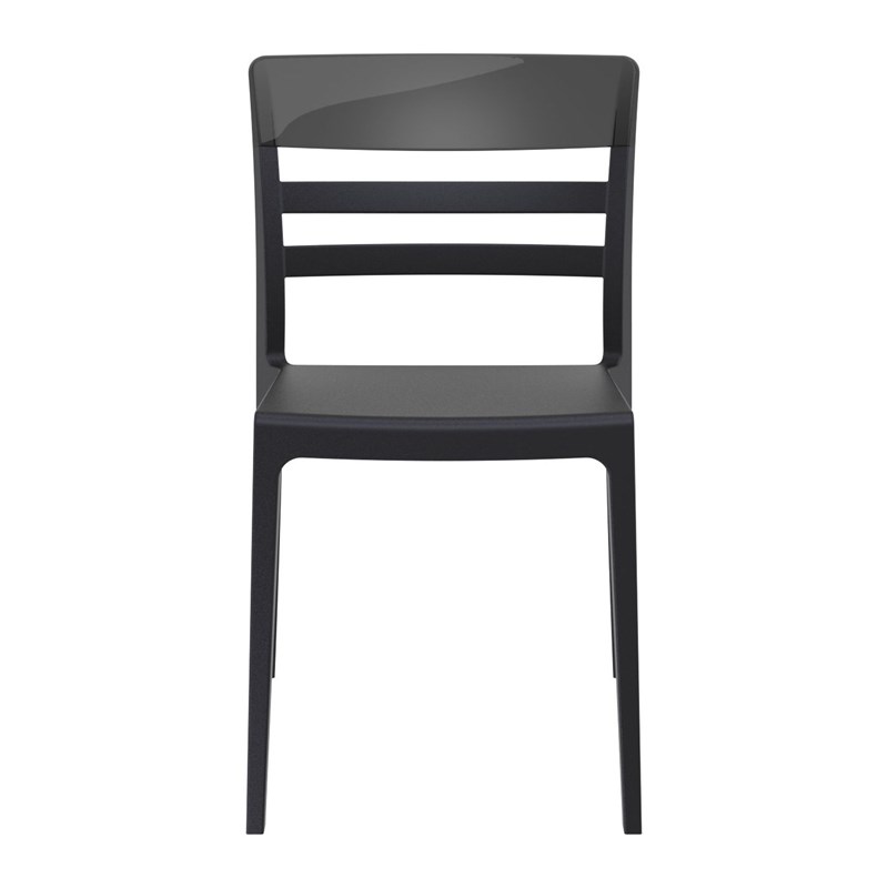 Compamia Moon Patio Dining Chair in Black Transparent Black