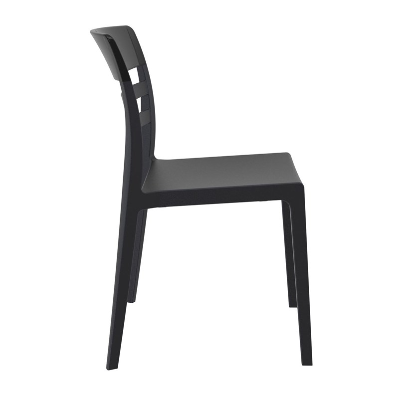 Compamia Moon Patio Dining Chair in Black Transparent Black