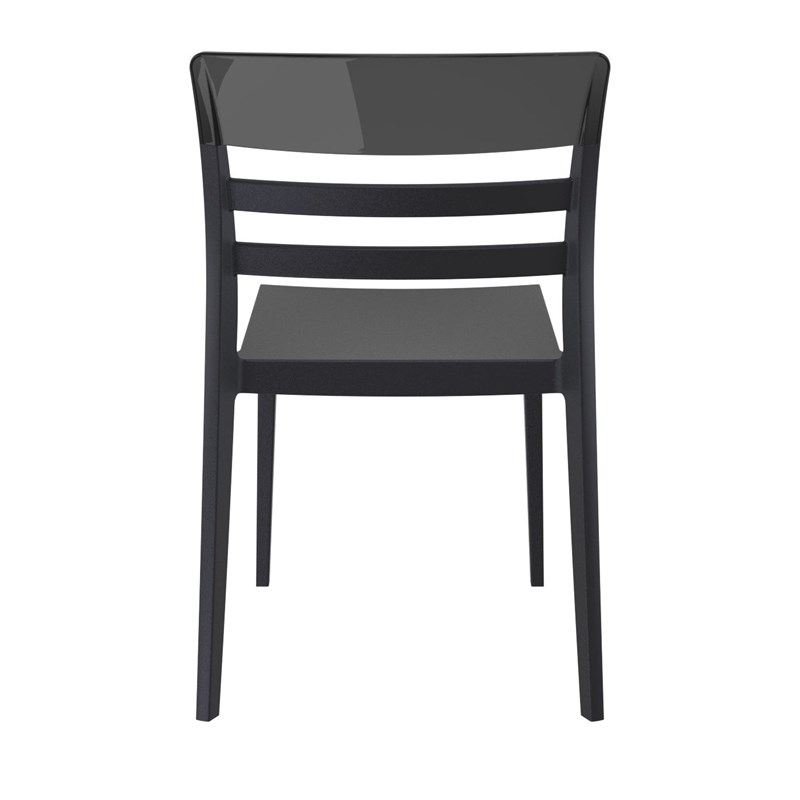 Compamia Moon Patio Dining Chair in Black Transparent Black