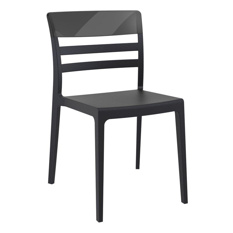 Compamia Moon Patio Dining Chair in Black Transparent Black