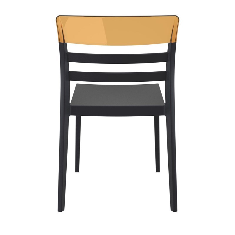 Compamia Moon Patio Dining Chair in Black Transparent Amber