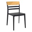 Compamia Moon Patio Dining Chair in Black Transparent Amber