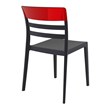 Compamia Moon Patio Dining Chair in Black Transparent Red